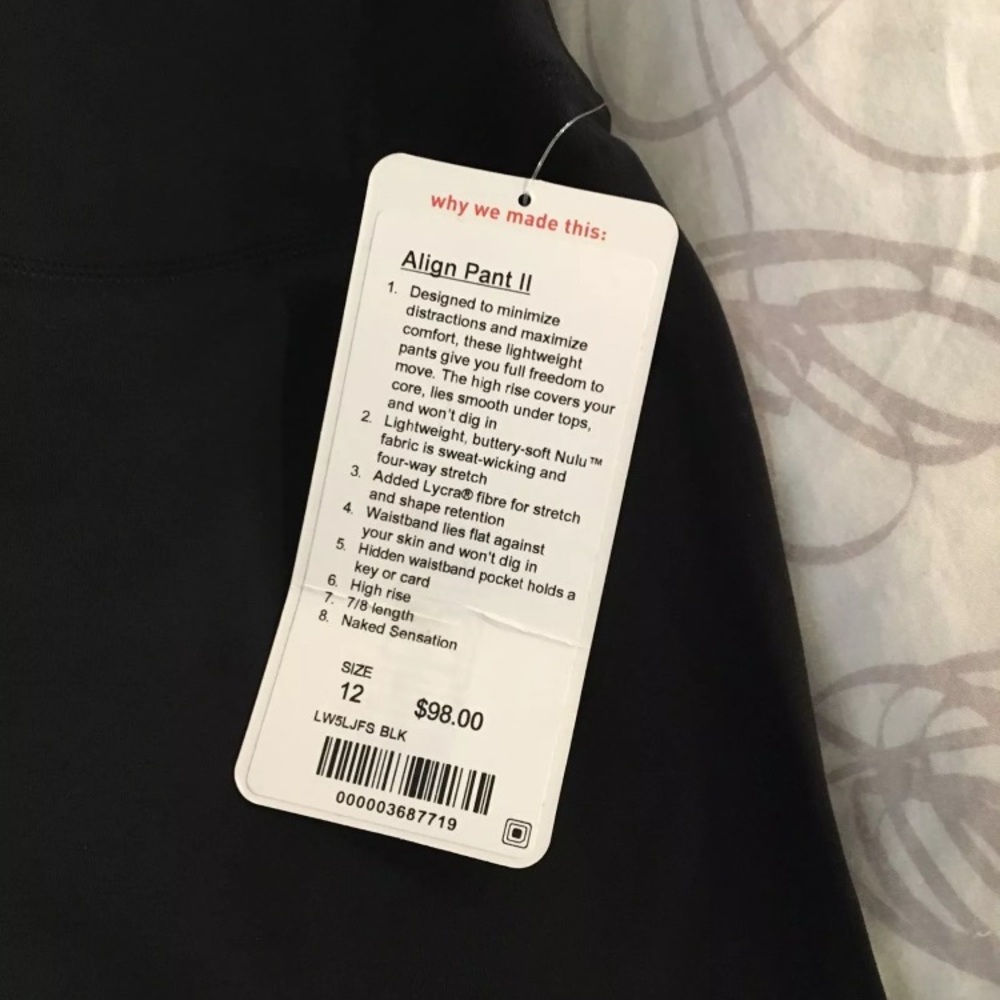 Lululemon align 2 size 12